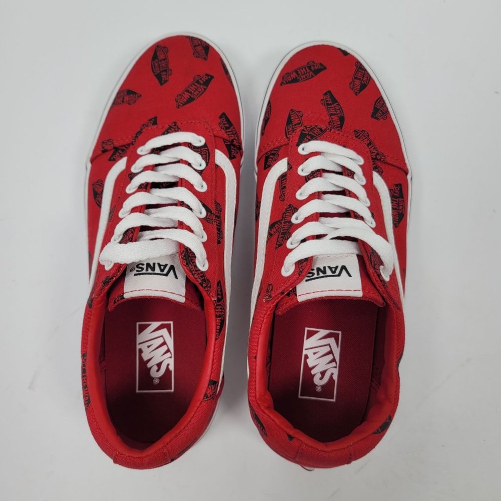 Vans Off The Wall Canvas Unisex Youth Red Black Shoes 500714 US Size 5 - Picture 5 of 8